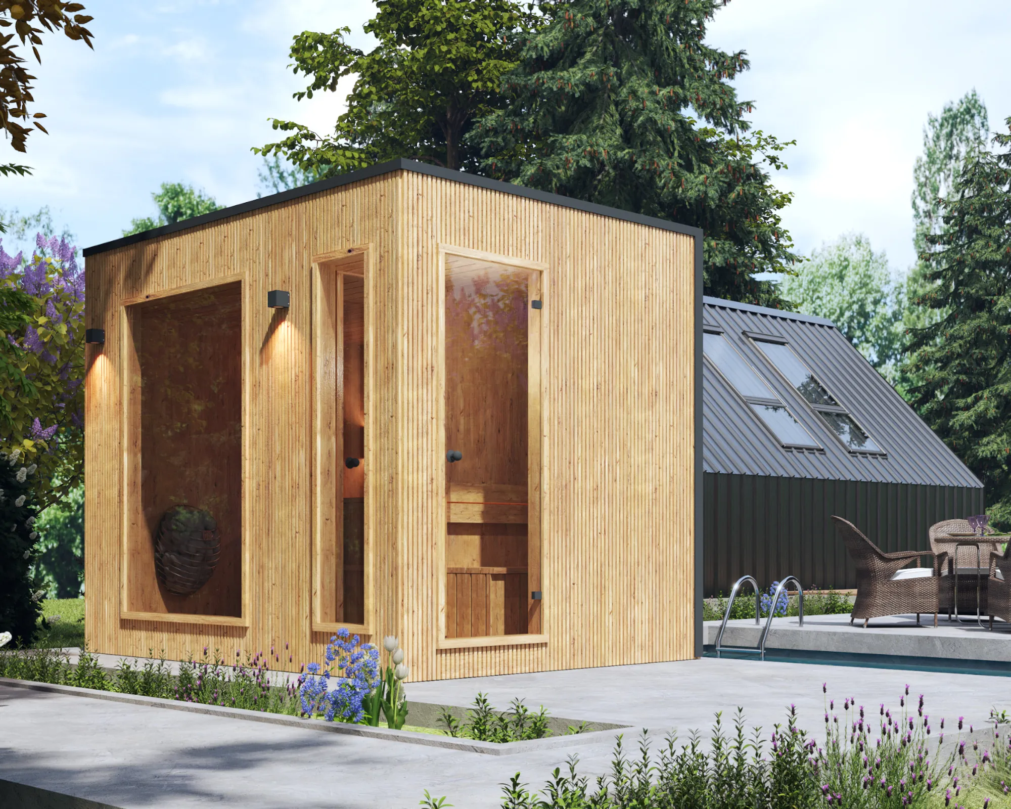 sauna premium 220 x 300 - wizualizacja