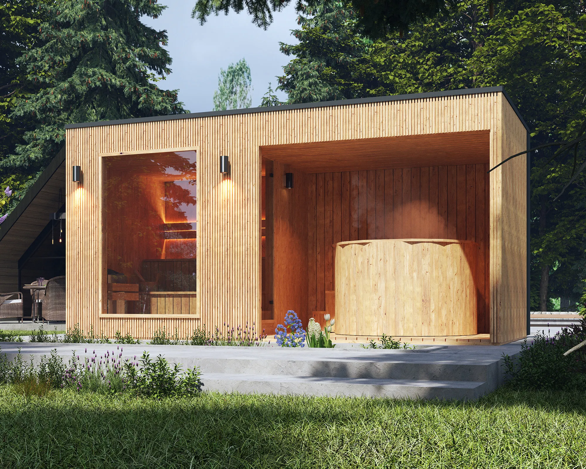 zestaw sauna 500 x 220 z balia
