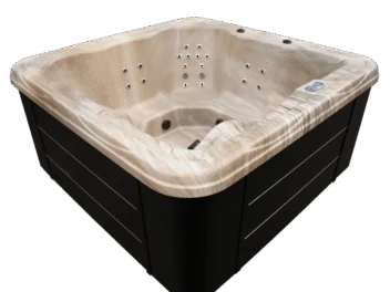 Wanna - jasny marmur + brązowa obudowa